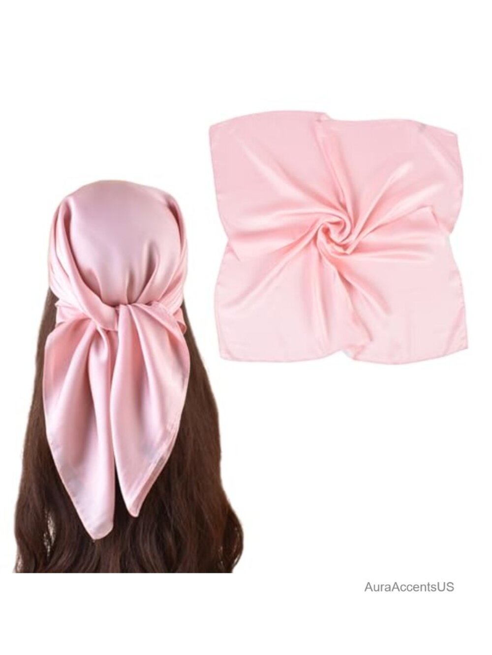Silk Square Scarf for Women Satin Hair Wrap Neck Scarf Boho Headwear